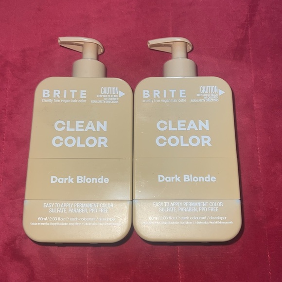 BRITE Clean Color Permanent Hair Color Kit - Dark Blonde.  Brand new. Set of 2. - Picture 1 of 8